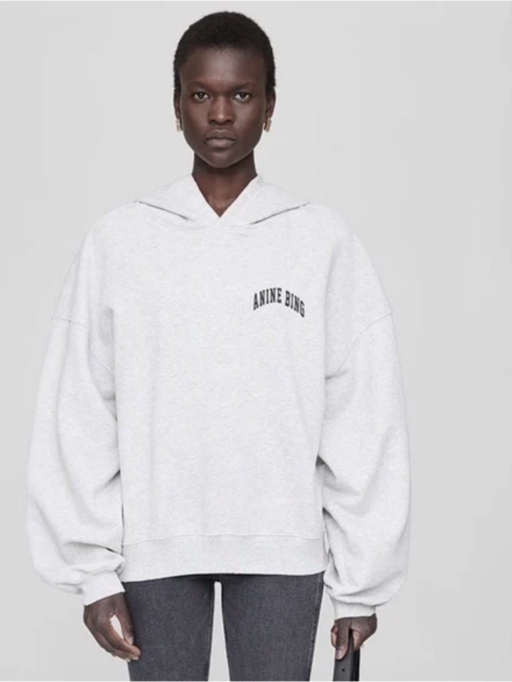 ALEC HOODIE ANINE BING -
HEATHER GREY SWEATSHIRT